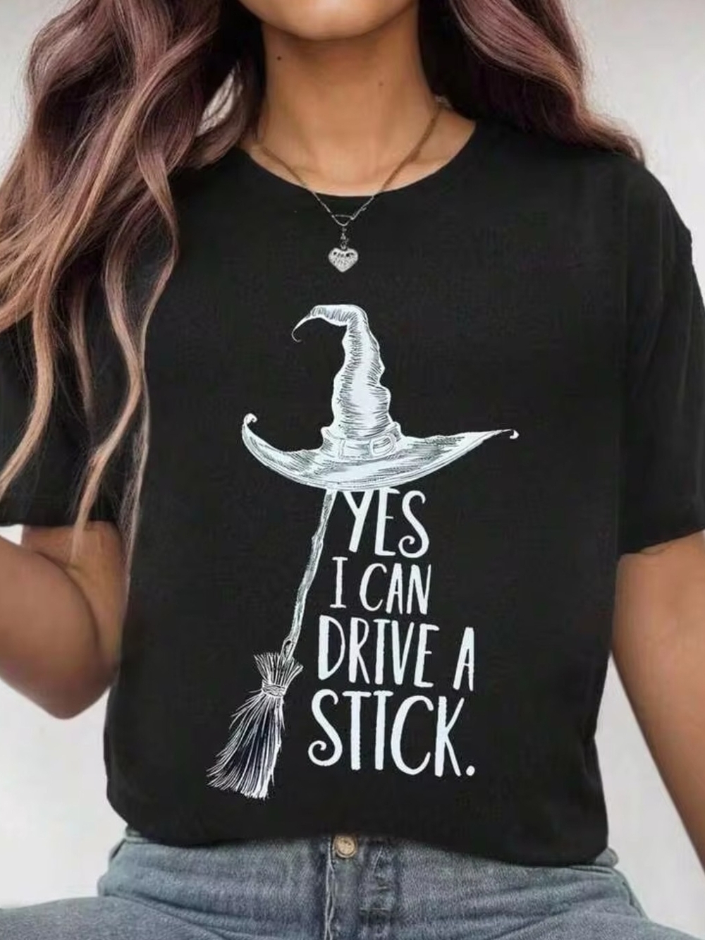 Yes I Can Drive A Stick Graphic Tee - Black